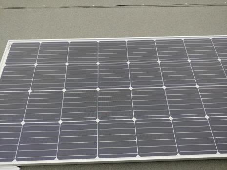 Solar panel on a felt roof